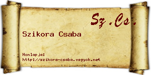 Szikora Csaba névjegykártya